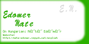 edomer mate business card